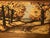 1960s Mid-Century Burlap Screen Prints by Richard Batchelder for Kay Dee Handprints - Pair For Sale - Image 9 of 12