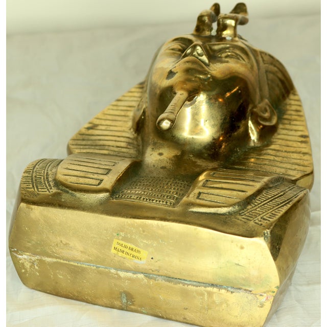 Treasures of Tutankhamun 1979 Traveling Museum Exhibition Bust –6.7 Lbs. For Sale - Image 14 of 14