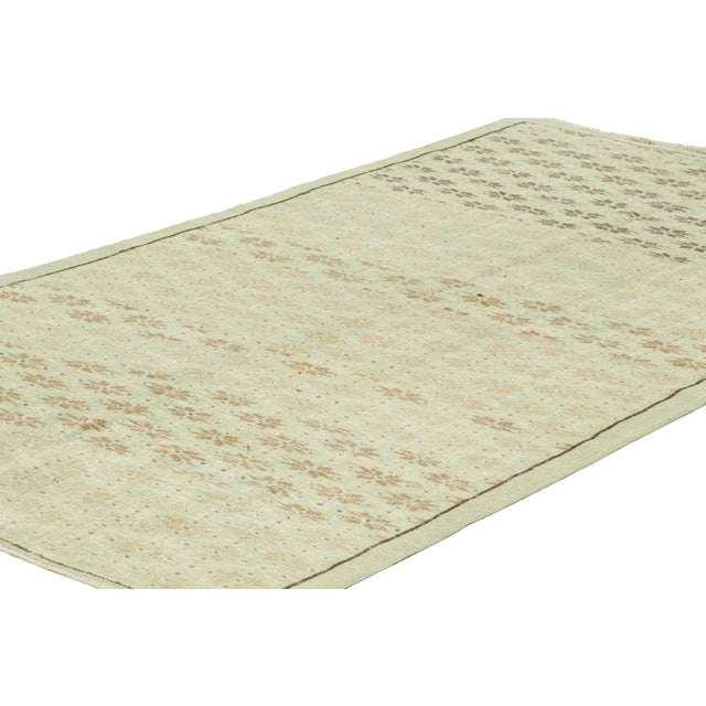 Rug & Kilim Vintage Zeki Müren Rug in Blue With Beige-Brown Patterns, From Rug & Kilim For Sale - Image 4 of 7