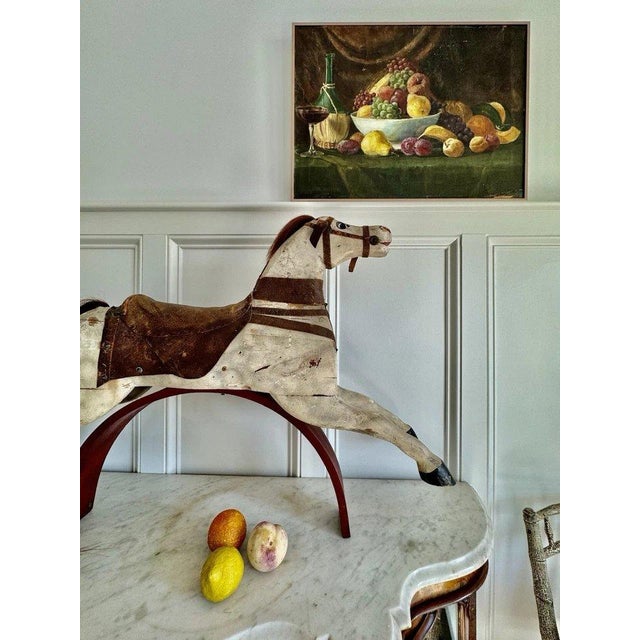 Antique Late 19th Century Carved Wood Iron Whitney Reed Rocking Horse Sculpture For Sale - Image 9 of 9