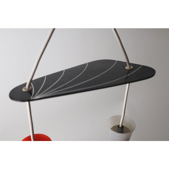 Diabolo Glass Shade Pendant Lamp, 1950s For Sale - Image 15 of 18
