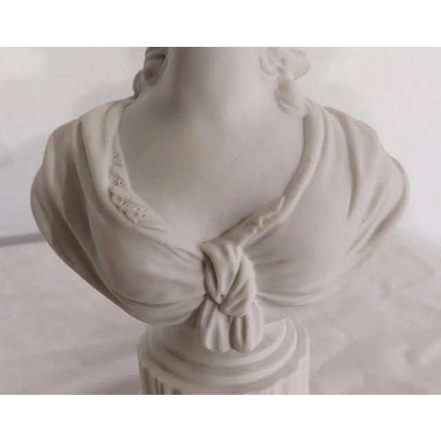 Marie Antoinette Bust in Biscuit Porcelain, 19th-Century For Sale - Image 9 of 18