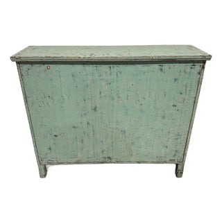 Unusual Antique Venetian Plaster Finish Console Cabinet For Sale