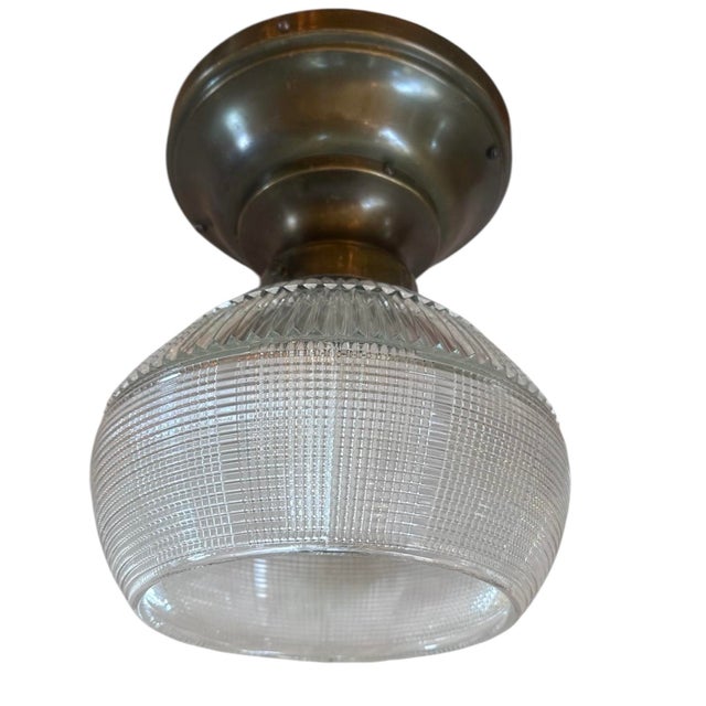 What a handsome fixture! Great for so many locations.. Enjoy! D- glass and flusnmount holder 8” Glass H-6.5”, total 11”