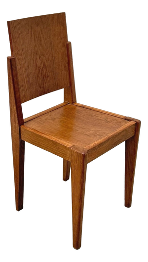 Vintage Wooden Chair, France, 1950