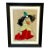 Asian Style Textile/Hair Woman Framed Collage For Sale