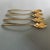 Mid-Century Modern Vintage Rogers Cutlery Co Stainless Gold Tone Iced Tea Spoons For Sale - Image 3 of 5