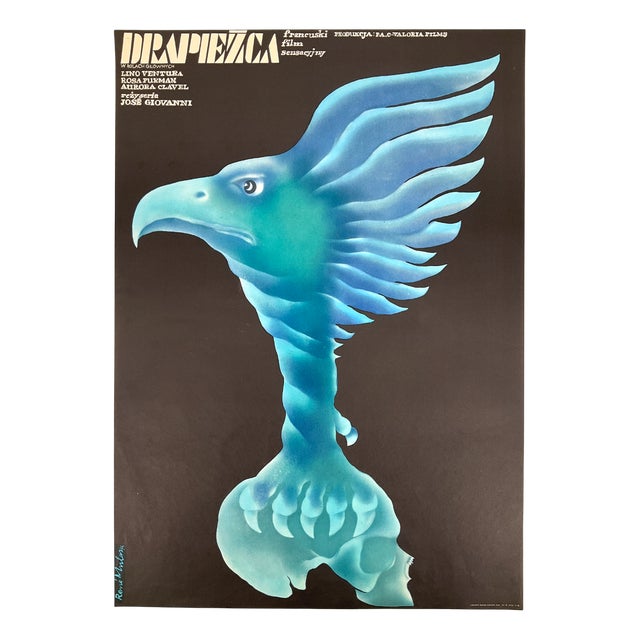 Le Rapace Film Poster after Rene Mulas, Poland, 1970s For Sale
