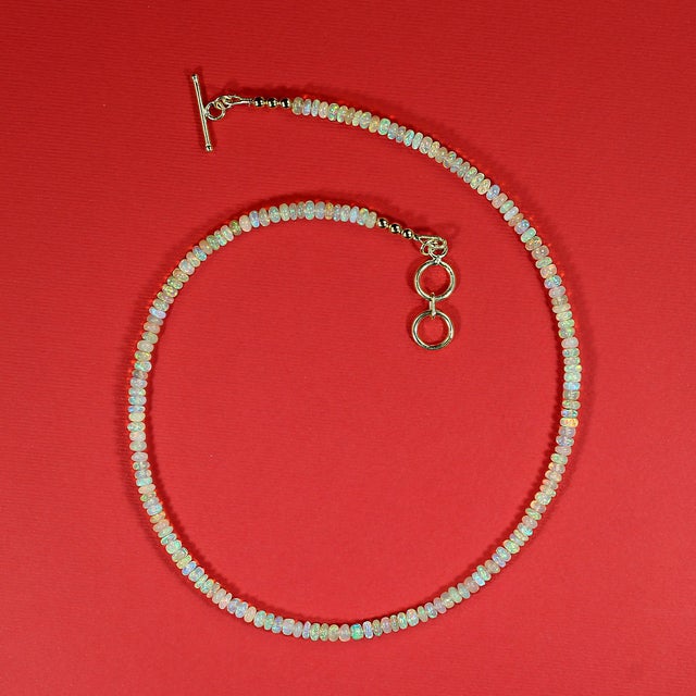 Late 20th Century Ajd 16 Inch Flashing Opal Necklace For Sale In Raleigh - Image 6 of 6