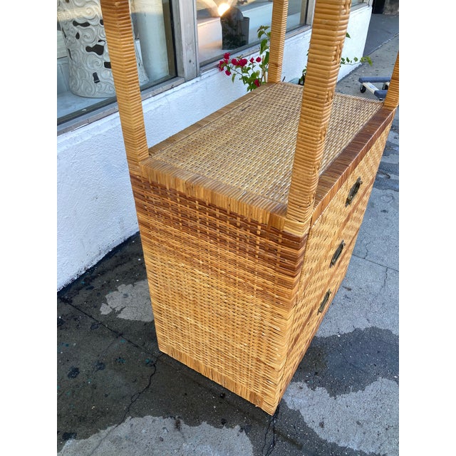 Bielecky Brothers Rattan Etagere Chest For Sale - Image 12 of 13