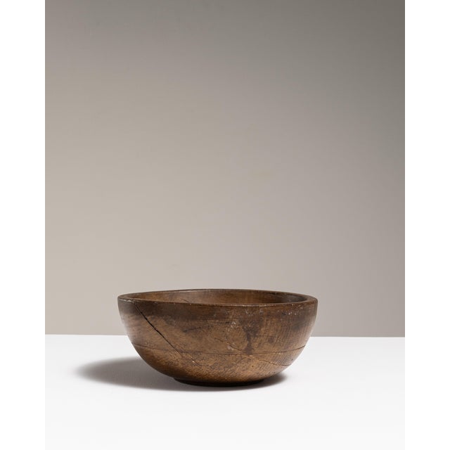 Mid 20th Century Denmark Brown Teak Decorative Bowl For Sale - Image 14 of 15