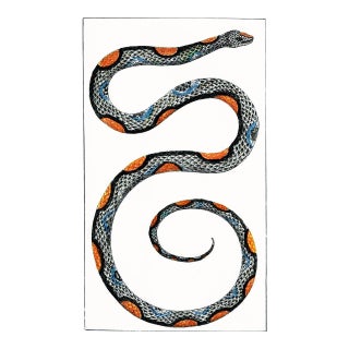 Vintage Deco Snake Print For Sale