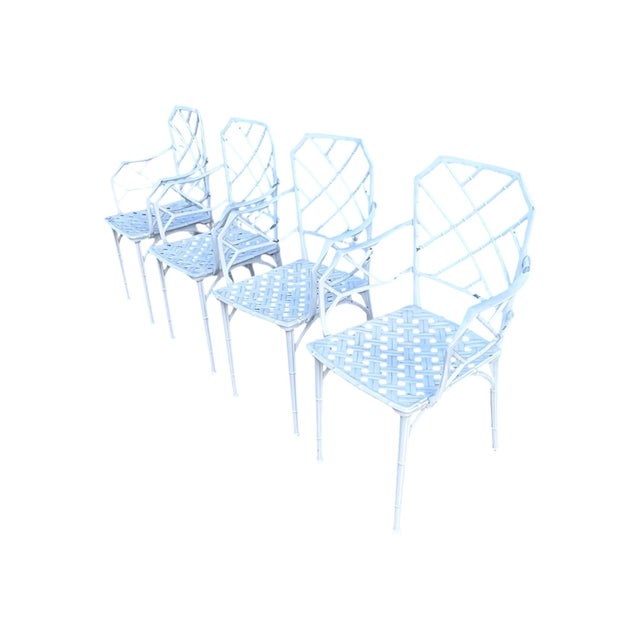 Vintage Midcentury Design "CALCUTTA" Faux Bamboo Patio Outdoor Armchair Set designed by Hall Bradley for Brown Jordan....