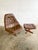 1960s Madsen & Schubell Ms68 Leather Danish Mid Century Swivel Recliner Chair and Ottoman For Sale - Image 5 of 12