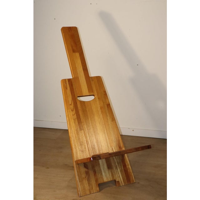 Brutalist Sculptural Lounge Chair in Elm, 1980s For Sale - Image 6 of 18
