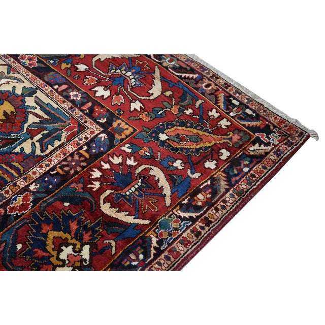 Vintage Persian Bakhtiari Rug 12'8'' X 15'4'' For Sale - Image 9 of 11