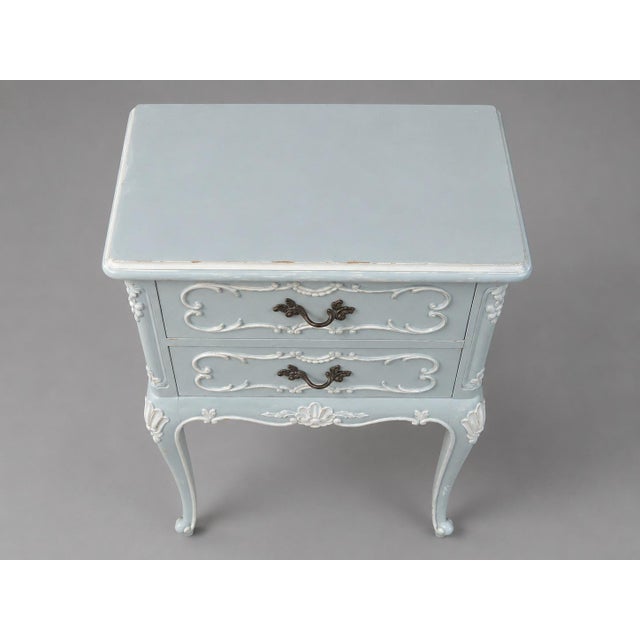 Wood 1900s French Louis XVI Mint Beech Nightstands-Pair For Sale - Image 7 of 10