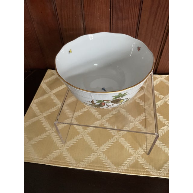 1990s Herend Rothschild Bird Motif Porcelain Bowl For Sale - Image 5 of 10