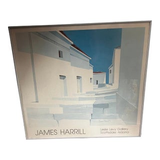 Vintage Framed James Harrell Gallery Exhibition Poster For Sale