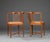 Pair of fully restored King of diamonds chairs in mahogany and leather designed by Børge Mogensen for Søborg Møbelfabrik...