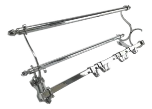 Art Deco Chrome Wall Rack, 1930s