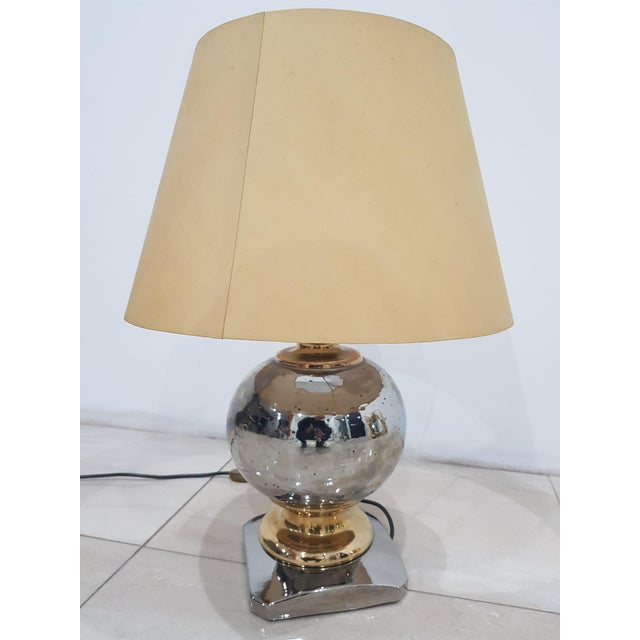 Silver and Gold Lamp, Italy, 1960s For Sale - Image 10 of 11