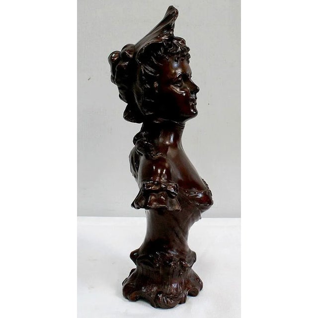 Bronze Woman with Hat by Meslais, Early 20th Century For Sale - Image 10 of 18