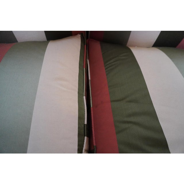 Late 20th Century Custom Edward Ferrell Silk Stripe Loveseat For Sale - Image 15 of 18