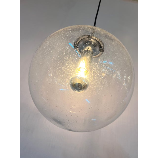 Glass Glass and Chrome Globe Lamp from Glashütte Limburg For Sale - Image 7 of 11