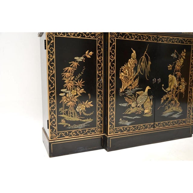 Antique Georgian Chinoiserie Breakfront Bookcase, 1960s For Sale - Image 15 of 17