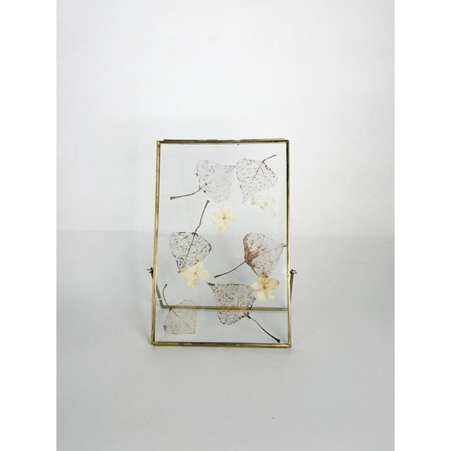 Table Picture Frame with Real Leaf Decoration, France, 1970s For Sale - Image 4 of 11