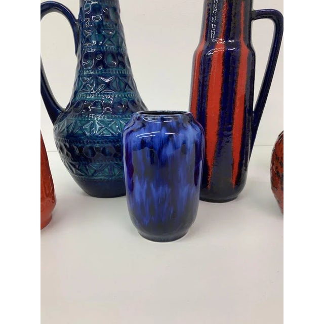 Set of 6 Scheurich West Germany ceramic vases , 1960’s For Sale - Image 10 of 13