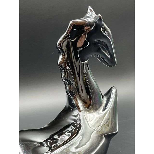 Fran Mar after Franz Marc, Resting Horse, 1970s, Ceramic Sculpture with Platinum Glaze For Sale - Image 9 of 16