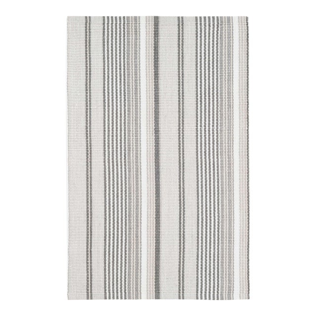 Dash & Albert by Annie Selke Gradation Ticking Indoor/Outdoor Rug, 8' 6" x 11' 6" For Sale