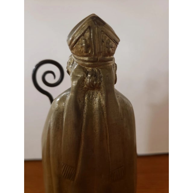 Late 19th Century Late 19th Century French Victorian Catholic St. Augustine of Hippo Gilded Bronze Figurine For Sale - Image 5 of 10