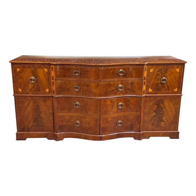 Late 18th Century English Serpentine Front Sideboard For Sale