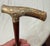 Antique 19th Century Victorian Chased Yellow Gold Filled Wood Walking Stick Cane For Sale - Image 10 of 13