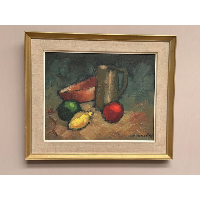 Lindholm, Still Life, 1960s, Oil on Canvas, Framed For Sale - Image 4 of 18