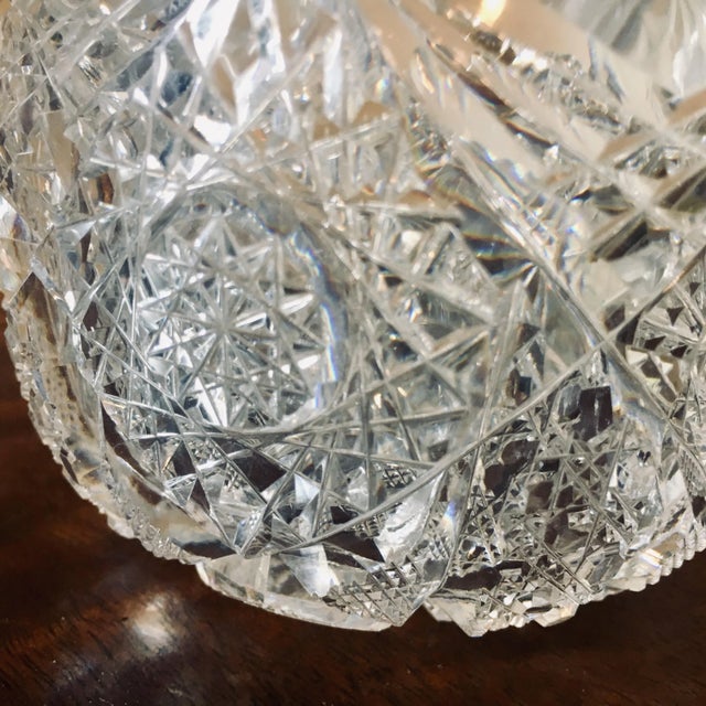 American Brilliant Period Cut Glass Sugar and Creamer - 2 Pieces For Sale - Image 10 of 13