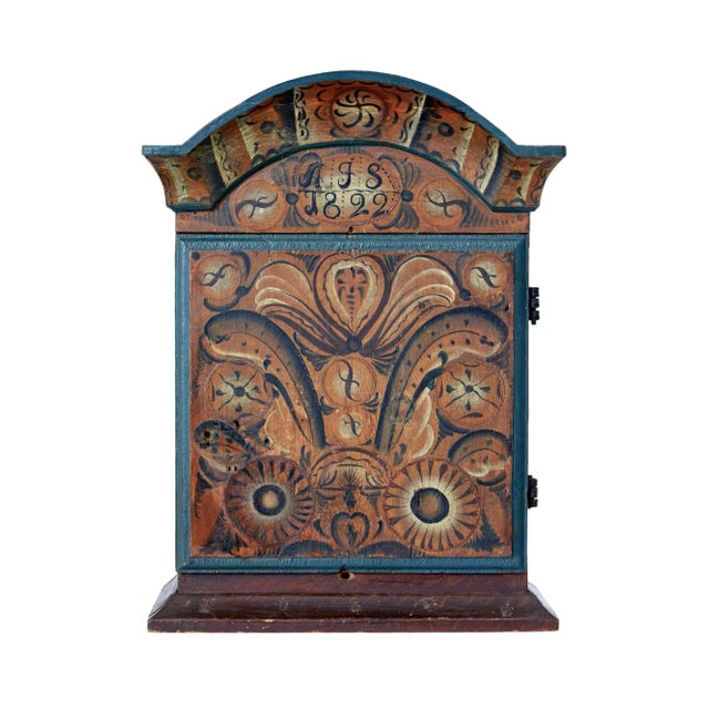 Swedish Painted Wall Cupboard For Sale - Image 3 of 8