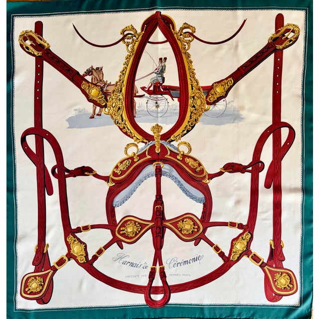 Hermès Ceremonial Harness Silk Scarf This scarf is an icon of the House of Hermès, both for its age (67 years) and its...
