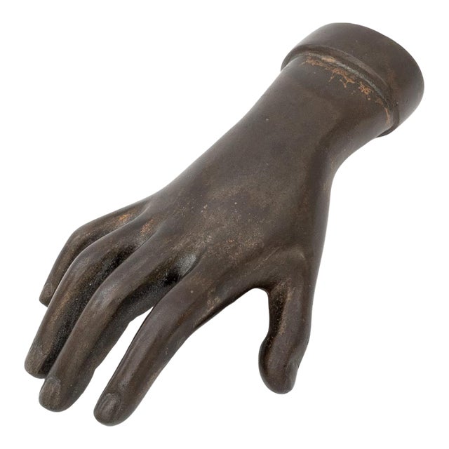 Victorian Patinated Bronze Hand Model For Sale