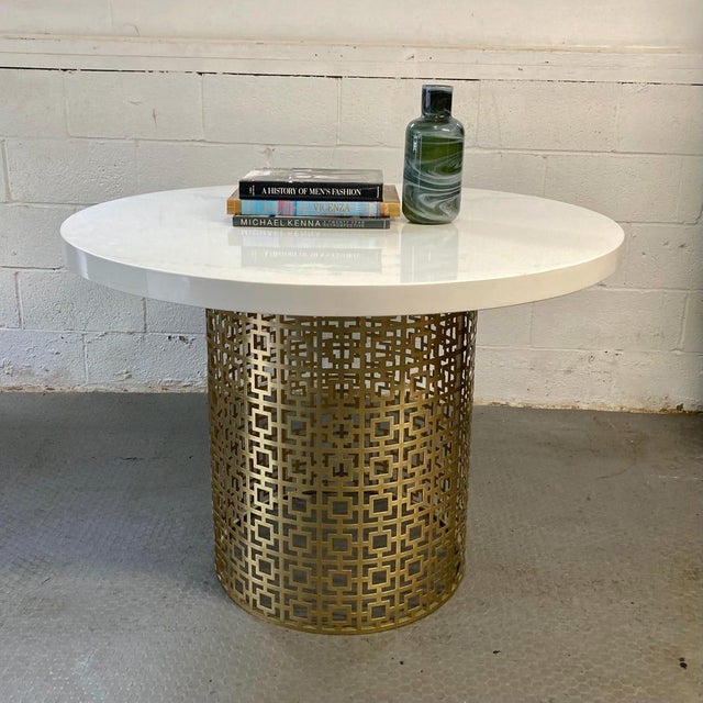 Modern Jonathan Adler 44" Round Regency Dining Table For Sale - Image 3 of 7