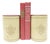 Vintage Embossed Faux Leather Demilune Bookends, Pair For Sale