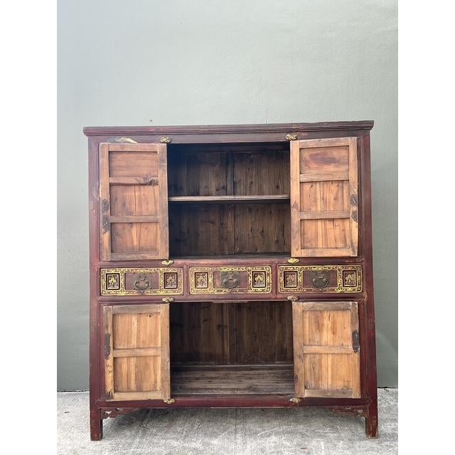 Vintage Asian 18th Century Hand Painted Cabinet For Sale In West Palm - Image 6 of 12