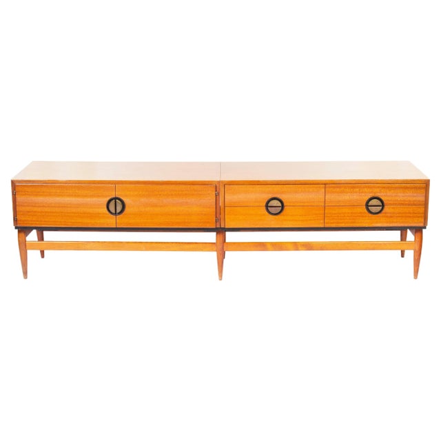 1970s Long Media Console in Czechoslovakian Design, Ca. 1970s For Sale - Image 5 of 5