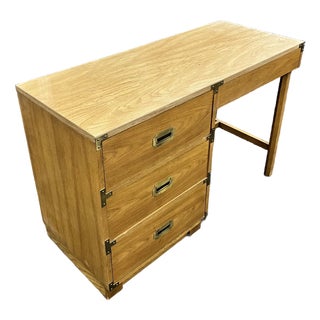 1960s Drexel Campaign Style Desk For Sale