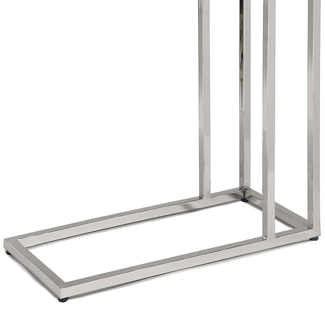Regina Andrew Echelon Sofa Hugger Table in Polished Nickel For Sale - Image 4 of 6