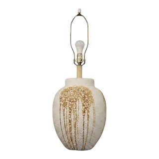1970s Modern Drip Glaze Ceramic Lamp For Sale