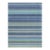 9x12 Blue Hand-Knotted Wool Striated Bands Geometric Modern Carpet Rug For Sale